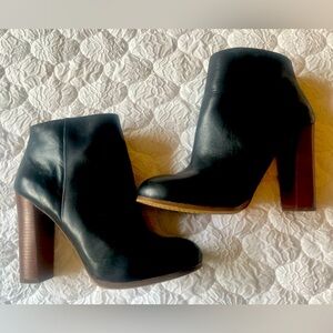 Vince Camuto black high heel booties